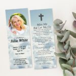 Cloud Background Memorial Bookmarks