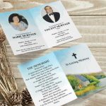 Picture of memorial cards with Gougane Barra on the front